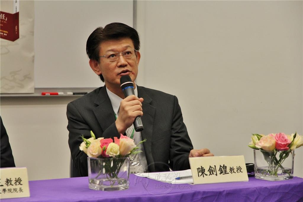 圖說：香港中文大學人間佛教研究中心主任陳劍鍠教授期待專家學者於交流中，擦出智慧的火花。 人間社記者黃慧莊、葉偉炳攝