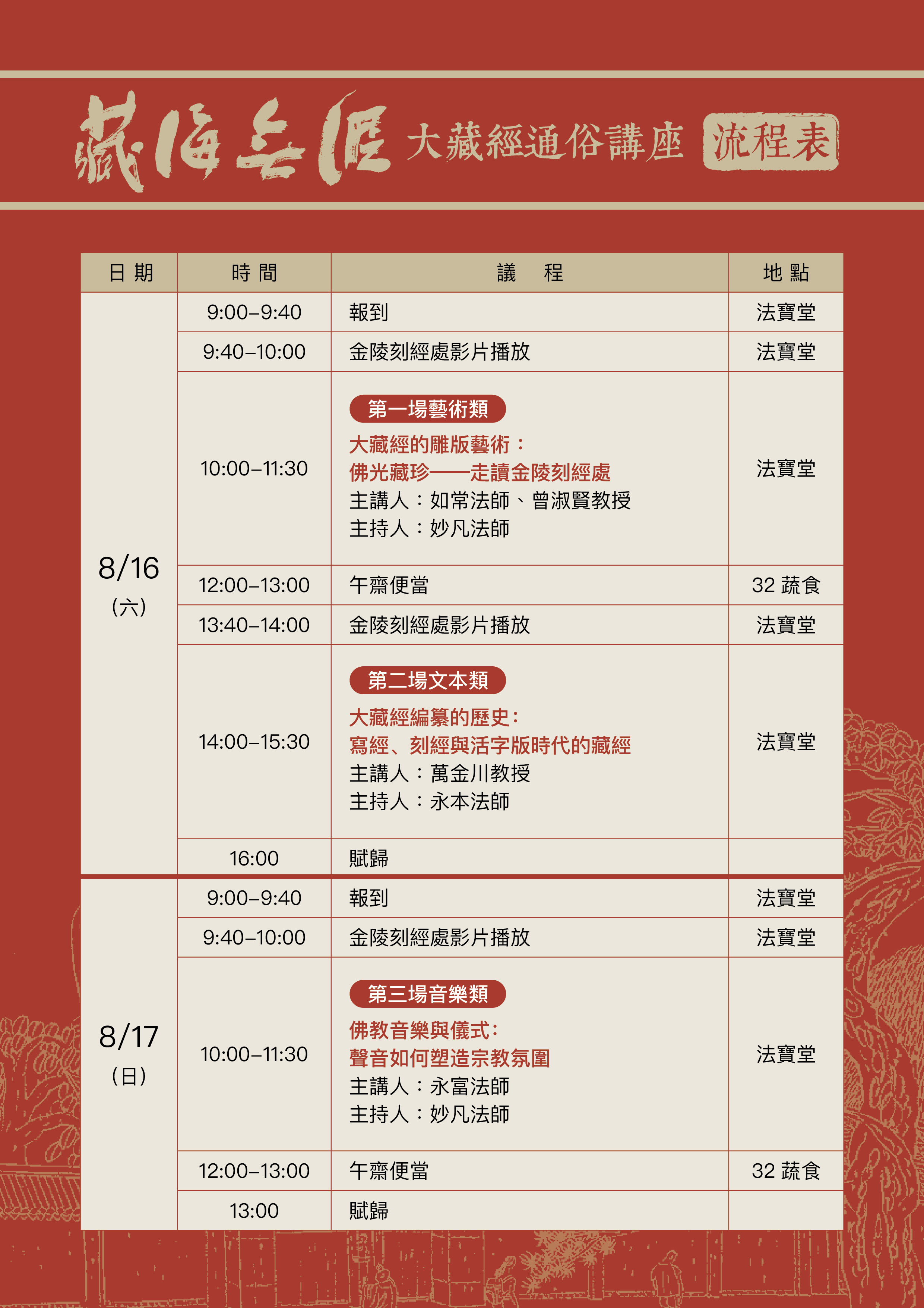 「藏海無涯」大藏經通俗講座
